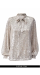 Bluzka wizytow ze srebrych cekinów sjofne formal blouse with sequins
