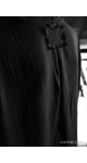 Elegancka czarna bluzka z wiązana przy szyi. Sjofne