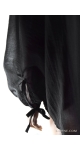 Elegancka czarna bluzka z wiązana przy szyi. Sjofne