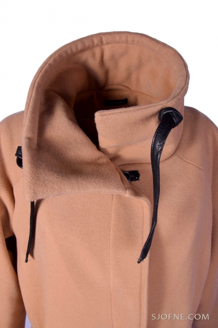 karmelowy płaszcz z wełny płaszcz ocieplany caramel wool coat карамельное пальто sjofne