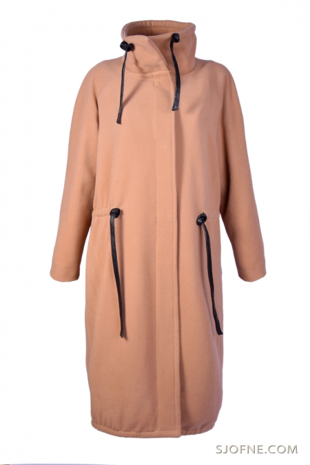 wełniany płaszcz ocieplany caramel wool coat карамельное пальто sjofne