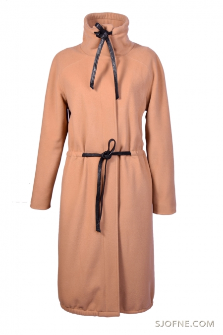 karmelowy płaszcz z wełny  ocieplany caramel wool coat карамельное пальто sjofne