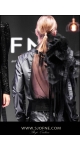 Elegancka czarna krótka kurtka przejściowa od projektanta mody Sjofne Ekskluzywne kurtki damskie