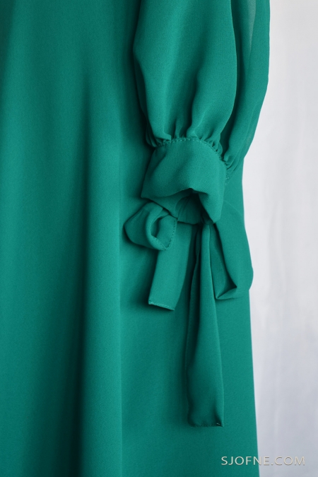 Zielona sukienka z szyfonu green dressзеленое платье Sjofne