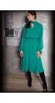 elegancka zielona sukienka z zielonego szyfonu green dress зеленое платье Sjofne