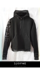 Czarna bluza streetwear z kapturem damska bawelniana black hoodie Sjofne