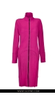 Różowy płaszcz wiosenny jak sweter z miękkiej wełny Sjofne Polska marka premium pink coat