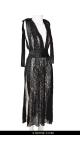 czarna sukienka z koronki black dress with lace черное бархатное платье с кружевом =damska marka premium-Sjofne