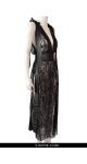 sukienka z koronki black dress with lace черное бархатное платье с кружевом sjofne