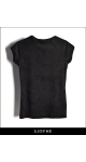 Czarna, skórzana bluzka wygodna na co dzień i do pracy Sjofne Ubrania od projektanta mody -Sklep internetowy