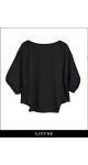 Elegancka czarna bluzka oversize w wiekszym rozmiarze plus size Sjofne Eleganckie bluzki damskie wyszczuplająće