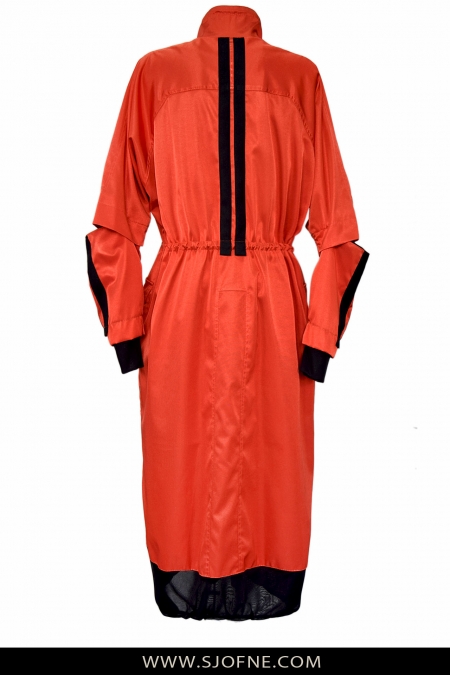 pomarańczowy płaszcz parka sjofne orange coat