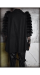 czarny płaszczyk z wełny narzutka czarna na jesień SJOFNE isklep  projektanta mody
