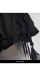 Eleganckie czarne krótkie spodenki na lato zwiewne i rozkloszowane Sjofne Projektant mody