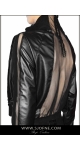 czarna krotka kurteczka z lampasem i siatka na plecachplussize wieksze rozmiary-sjofne black jacket-odziez-damka-premium