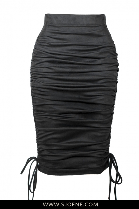 czarna wąska spódnica plus size sjofne zamszowa czarna spodnica blaack suede skirt