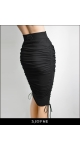 Elegancka czarna spódnica z wysokim stanem na lato do pracy | SJOFNE | Sklep internetowy projektanta mody