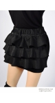 czarna spódnica z falbanami  black skirt with flounce черная юбка с флагом sjofne