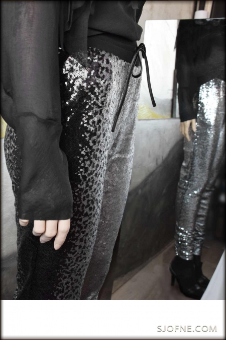 srebrne spodnie z cekinów czarne spodnie cekinowe silver trousers with sequins блестенные брюки sjofne