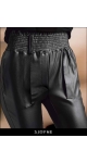 Czarne  spodnie damskie  z wysokim stanem Sjofne Polski projektant mody Sklep internetowy