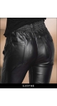 Czarne woskowane spodnie z efektem push up Sjofne Ekskluzywna odzież damska online