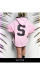Oryginalna designerska bluza damska z kapturem pudrowy róż od polskiego projektanta Sjofne pink hoodie