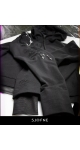 Czarna bluza z kapturem damska bawelniana black hoodie Sjofne