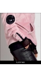 Wyjątkowa bluza damska z szerokim golfem z haftowanymi naszywkami i czarną siateczką | SJOFNE | Polska projektantka mody autorskiej