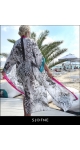 Długie, lekkie kimono, tunika narzutka plażowa, kolorowe pareo Sjofne -moda plażowa