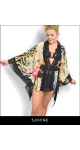 Przezroczyste cienkie kimono z szerokimi rękawami jak skrzydła na plażę do kostiumu plażowego Sjofne Odzież plażowa marka premium