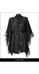 Kimono - tunika czarna elegancka z cekinami | SJOFNE | Ekskluzywne tuniki damskie